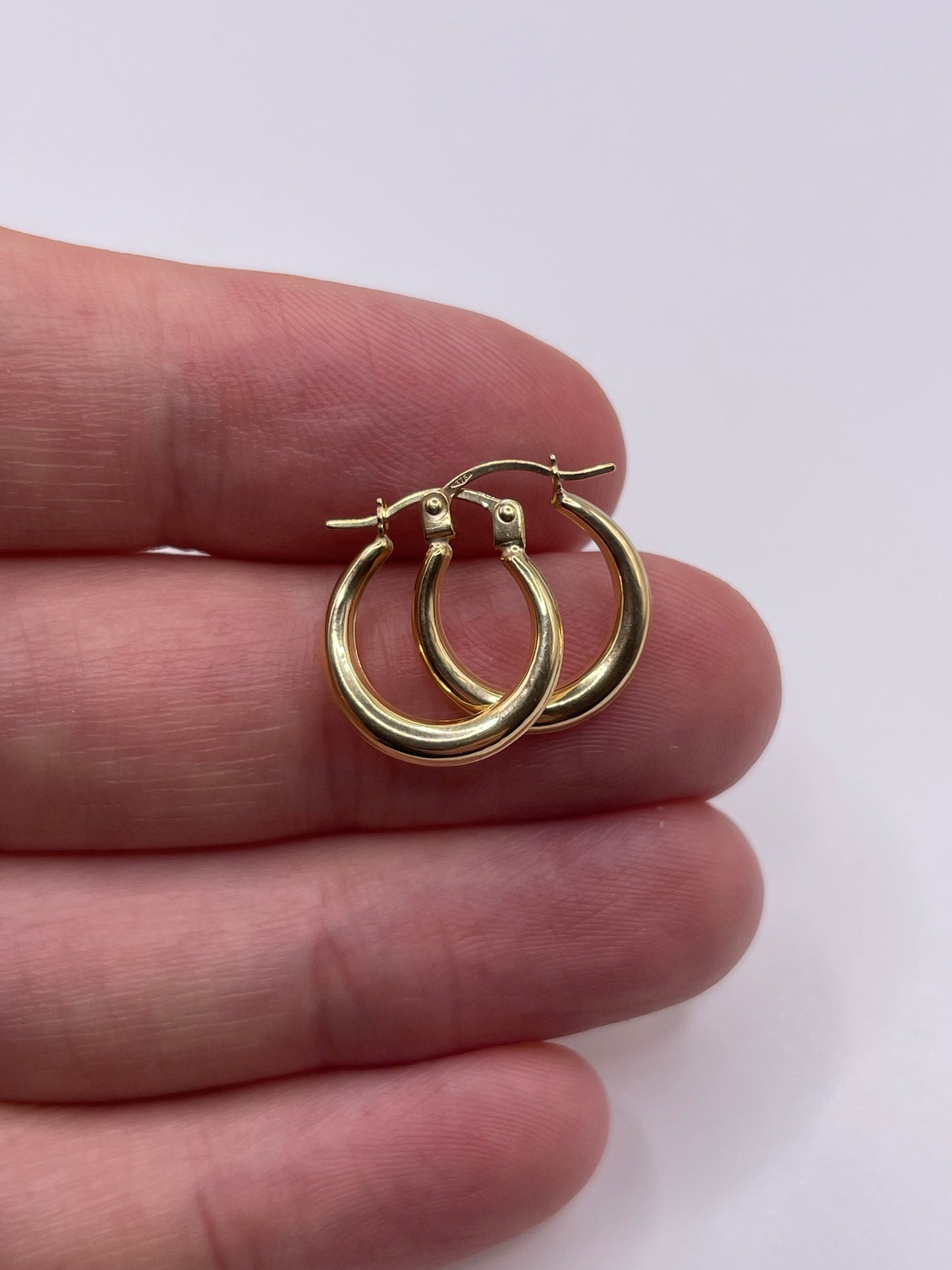 9ct gold creole earrings