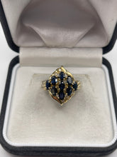 Load image into Gallery viewer, 9ct gold sapphire and diamond ring
