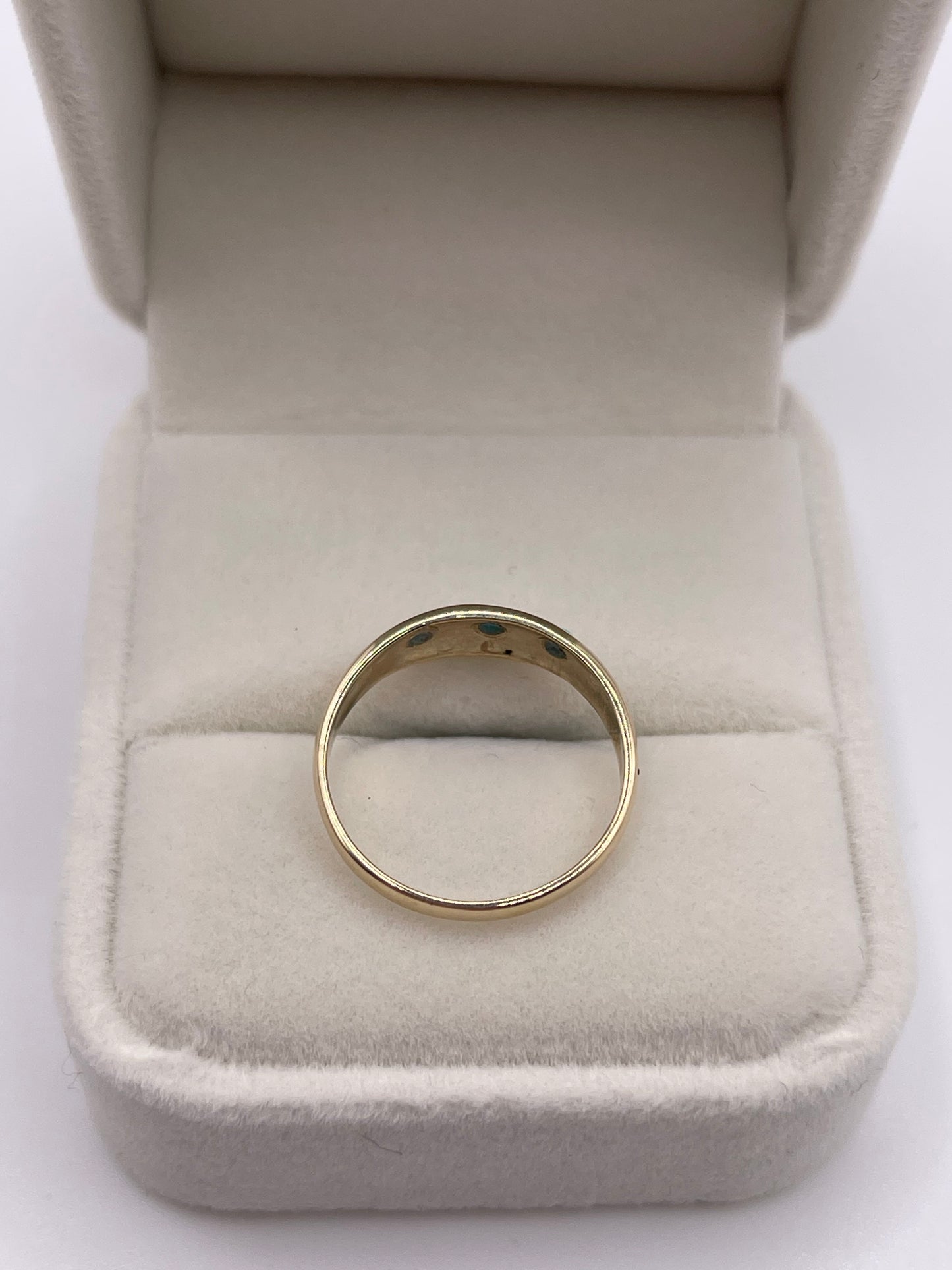 9ct gold turquoise gypsy ring