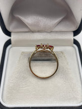 Load image into Gallery viewer, 9ct gold spinel and zircon ring
