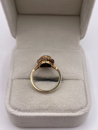 9ct gold opal doublet ring