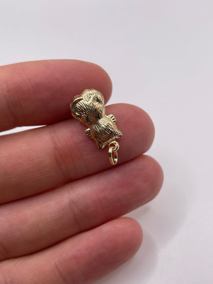 9ct gold cat charm