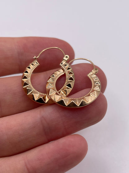 9ct rose gold creole earrings