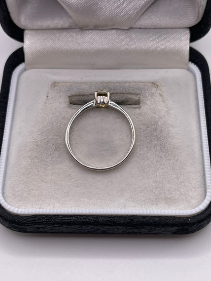 Silver citrine ring