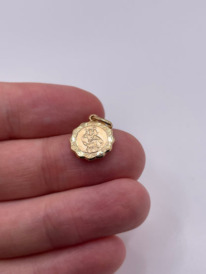9ct gold st Christopher charm