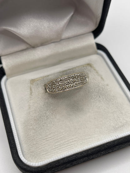 9ct gold diamond cluster ring