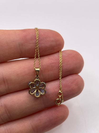 9ct gold topaz necklace