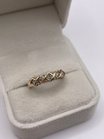 9ct gold 25 point diamond ring