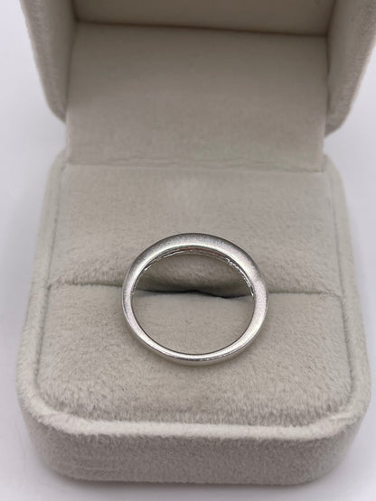 9ct white gold blue diamond ring