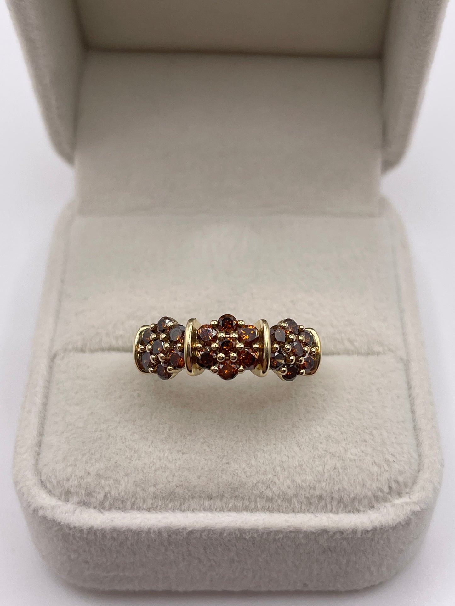 9ct gold diamond cluster ring