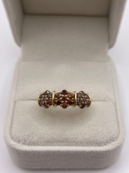 9ct gold diamond cluster ring