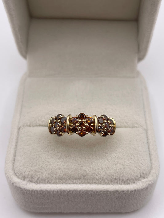 9ct gold diamond cluster ring