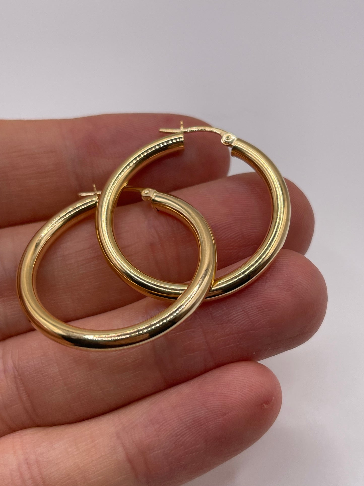 9ct gold creole earrings