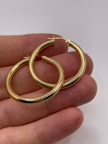 9ct gold creole earrings