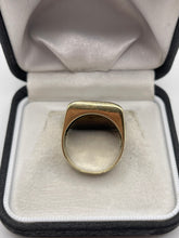 Load image into Gallery viewer, 9ct gold onyx and diamond signet ring
