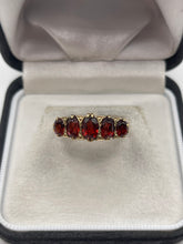 Load image into Gallery viewer, 9ct gold garnet ring
