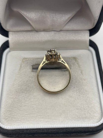 9ct gold sapphire and diamond ring