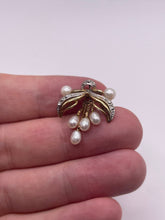 Load image into Gallery viewer, 9ct gold pearl and diamond pendant
