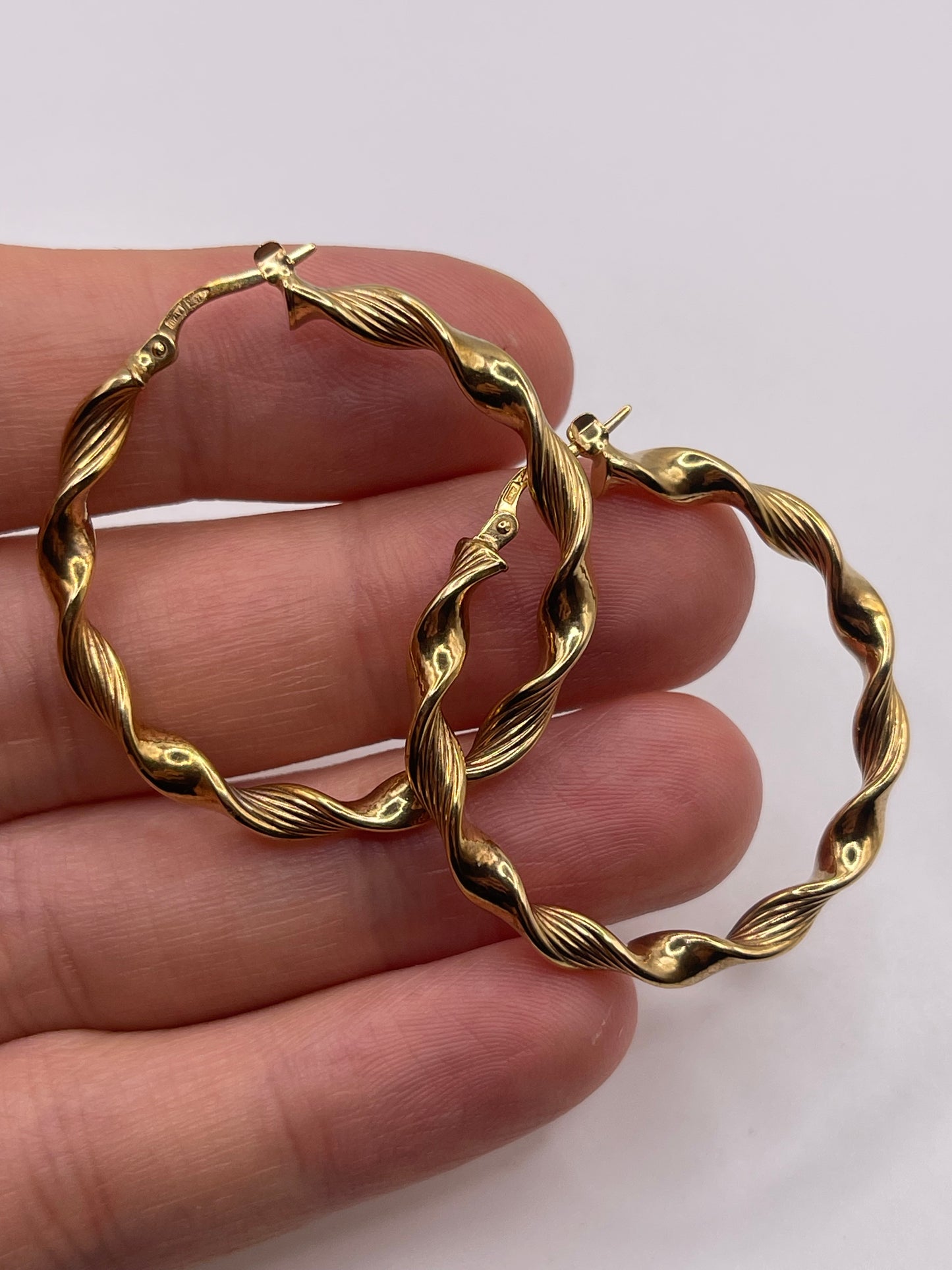 9ct gold creole earrings
