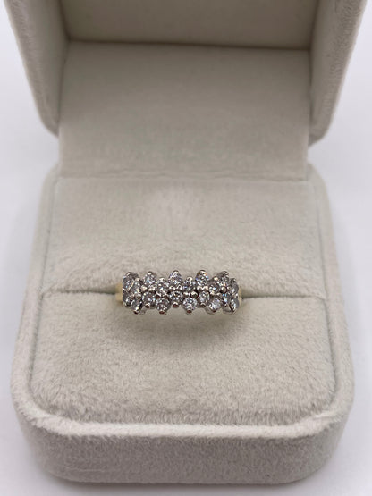 18ct gold diamond cluster ring