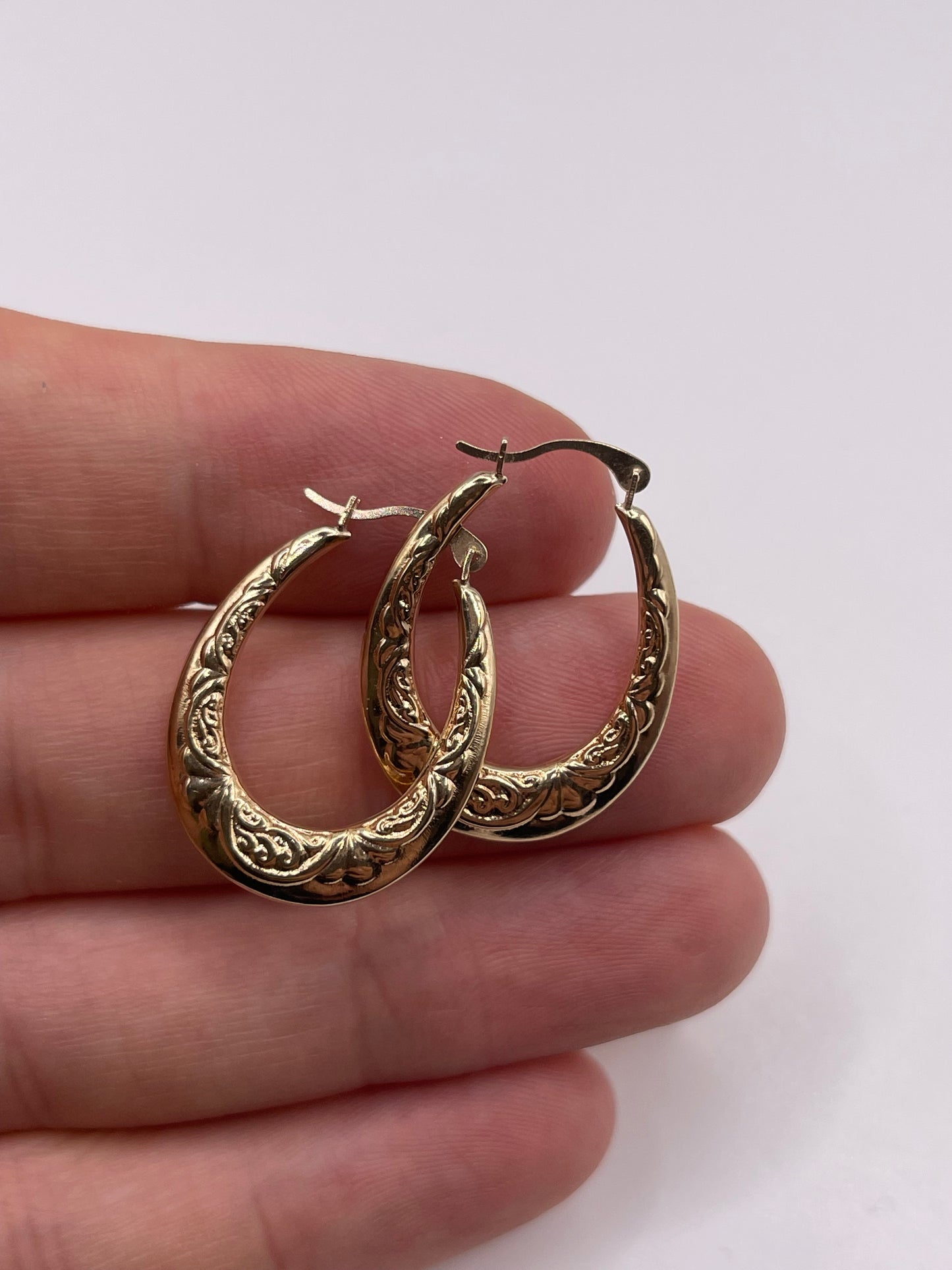 9ct gold creole earrings
