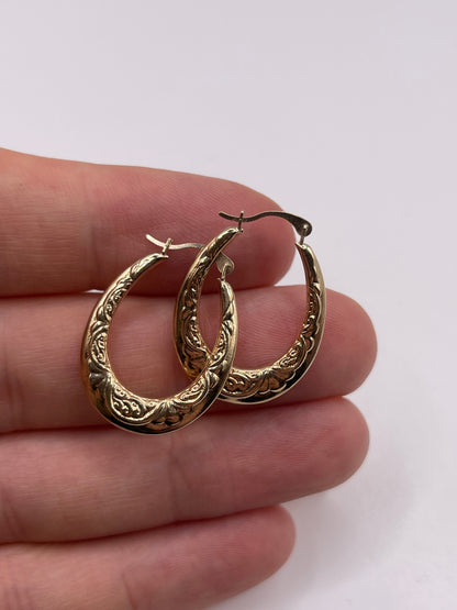 9ct gold creole earrings