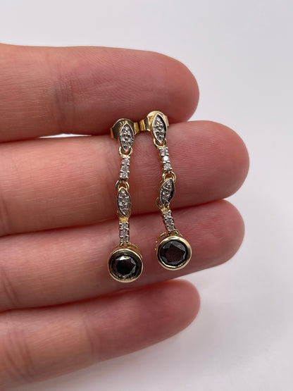 9ct gold diamond earrings