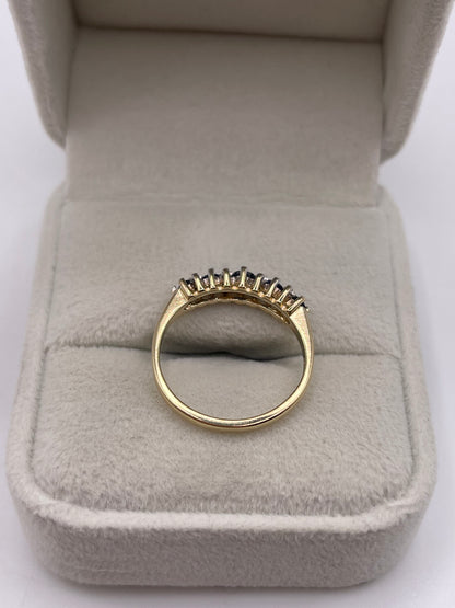 9ct gold sapphire and diamond ring