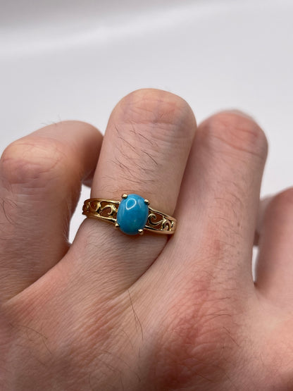 9ct gold turquoise ring