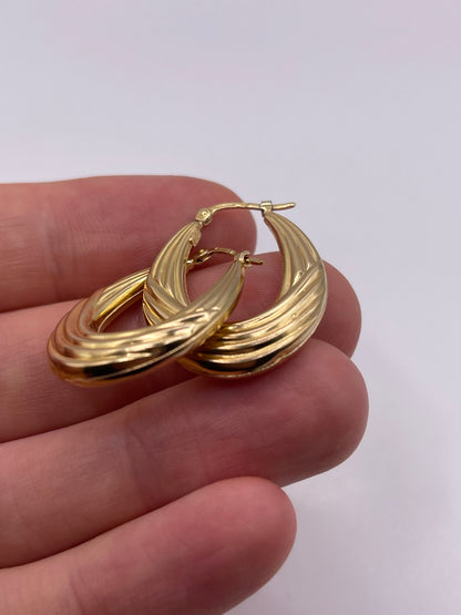 9ct gold creole earrings
