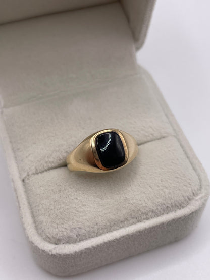 9ct gold onyx signet ring