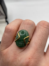 Load image into Gallery viewer, 9ct gold jade ring
