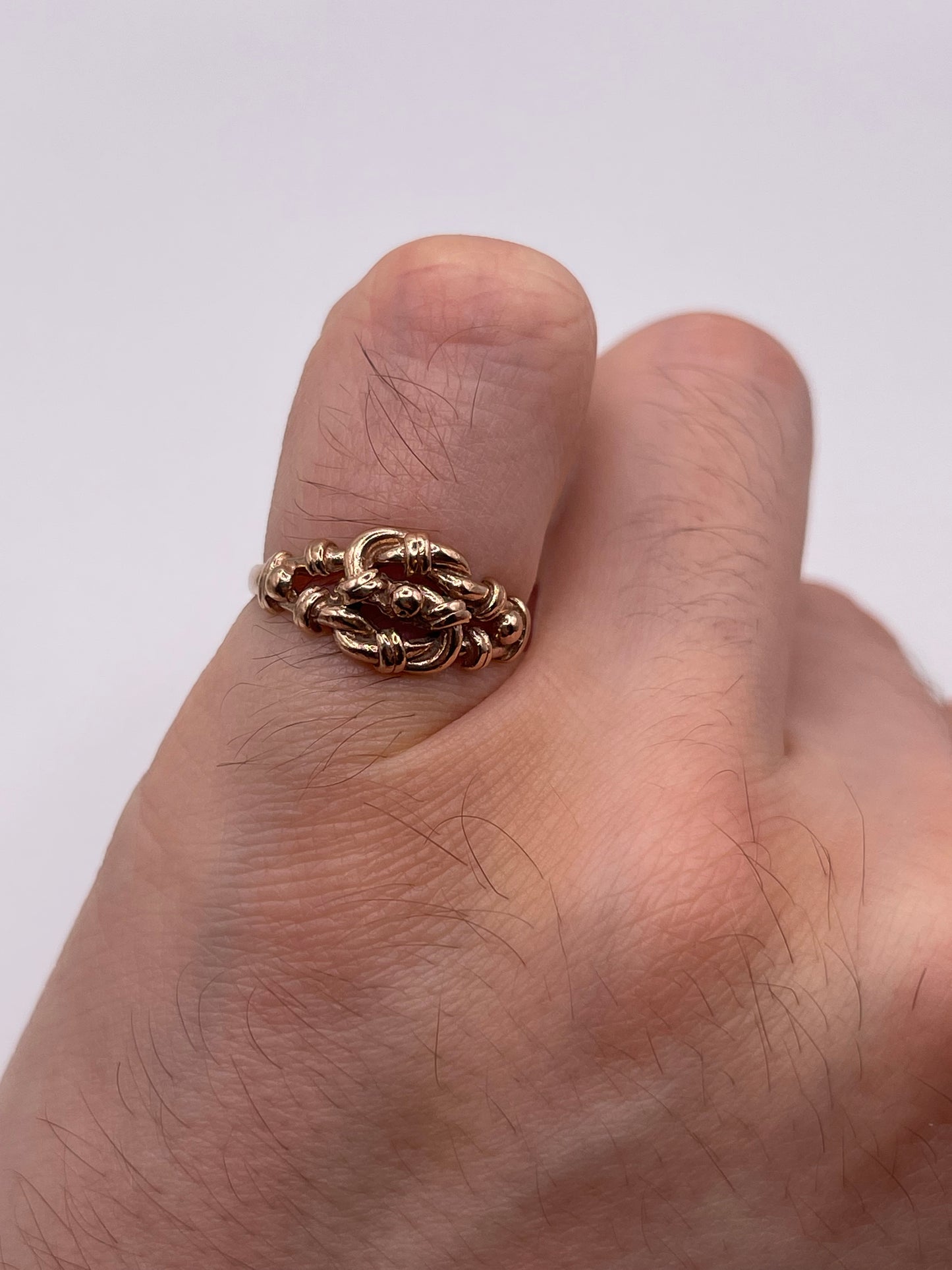 9ct rose gold knot ring