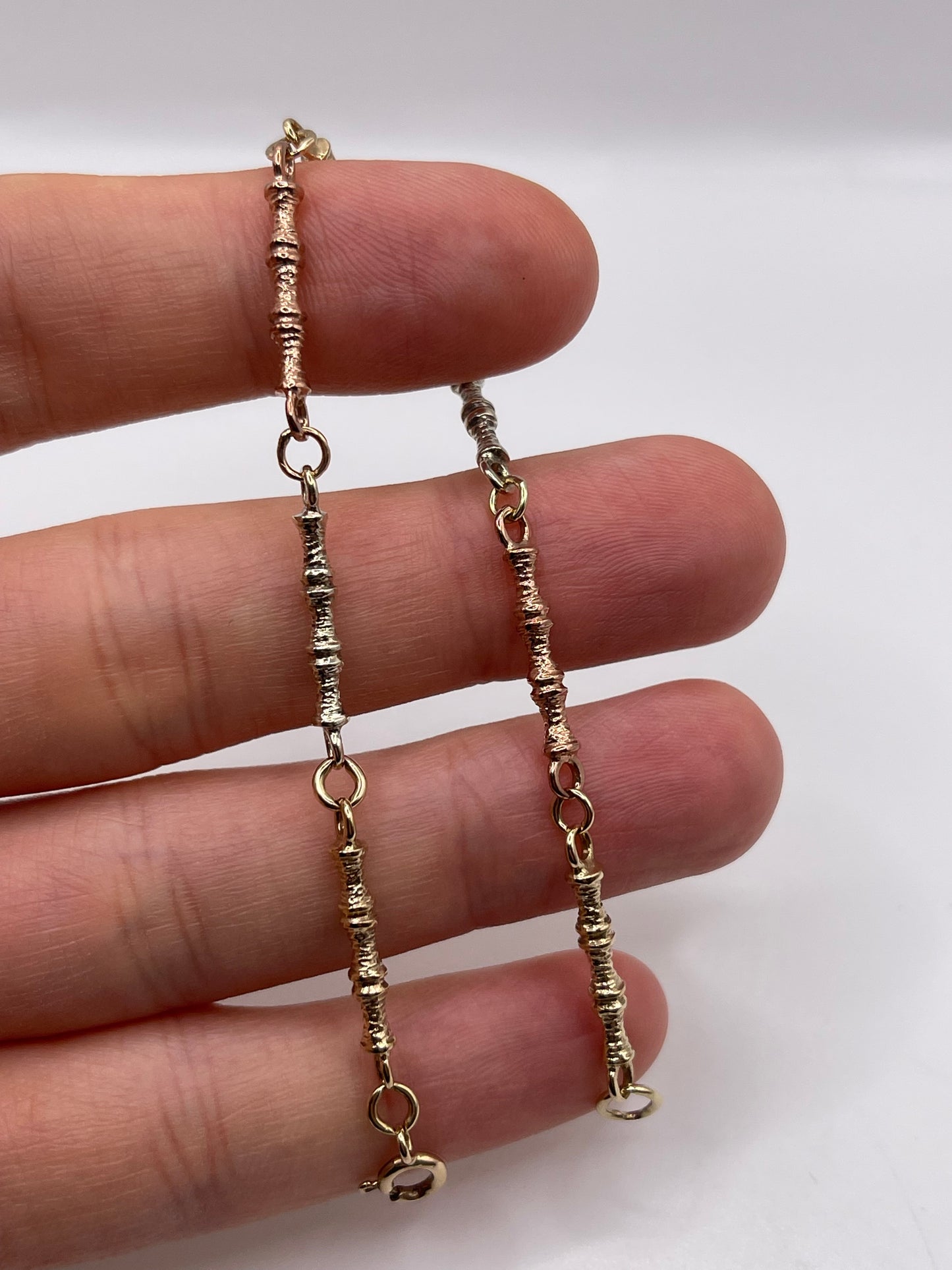 9ct tri gold bracelet