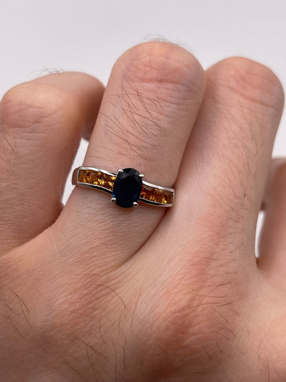 14ct white gold sapphire ring