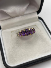 Load image into Gallery viewer, 9ct gold amethyst ring
