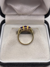 Load image into Gallery viewer, 9ct gold amethyst and diamond ring
