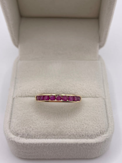 9ct gold ruby ring