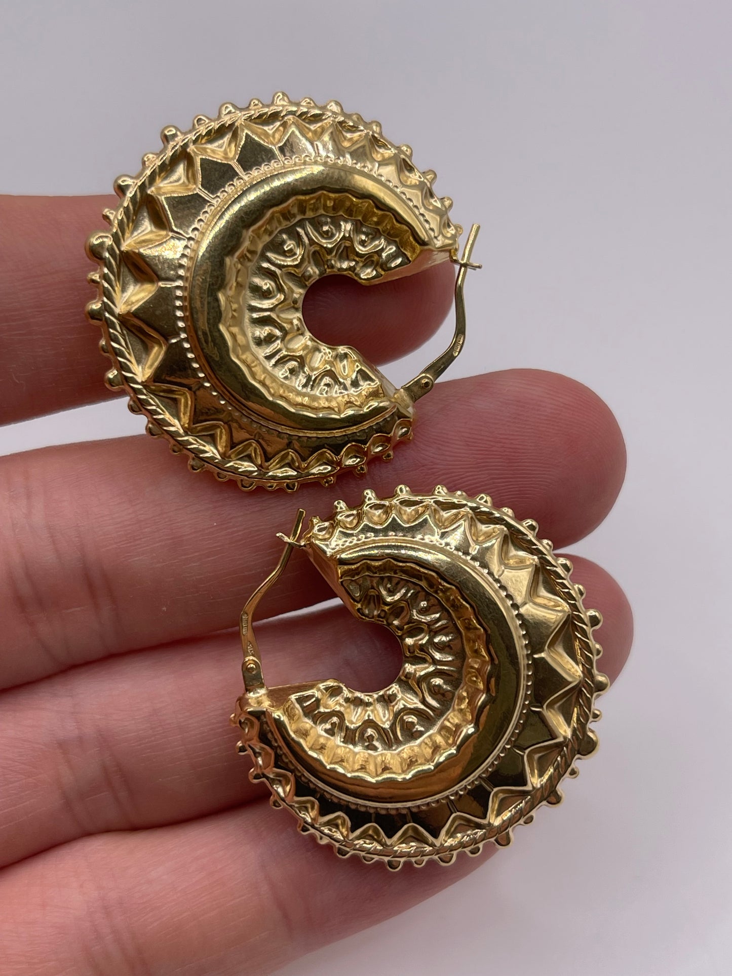 9ct gold creole earrings
