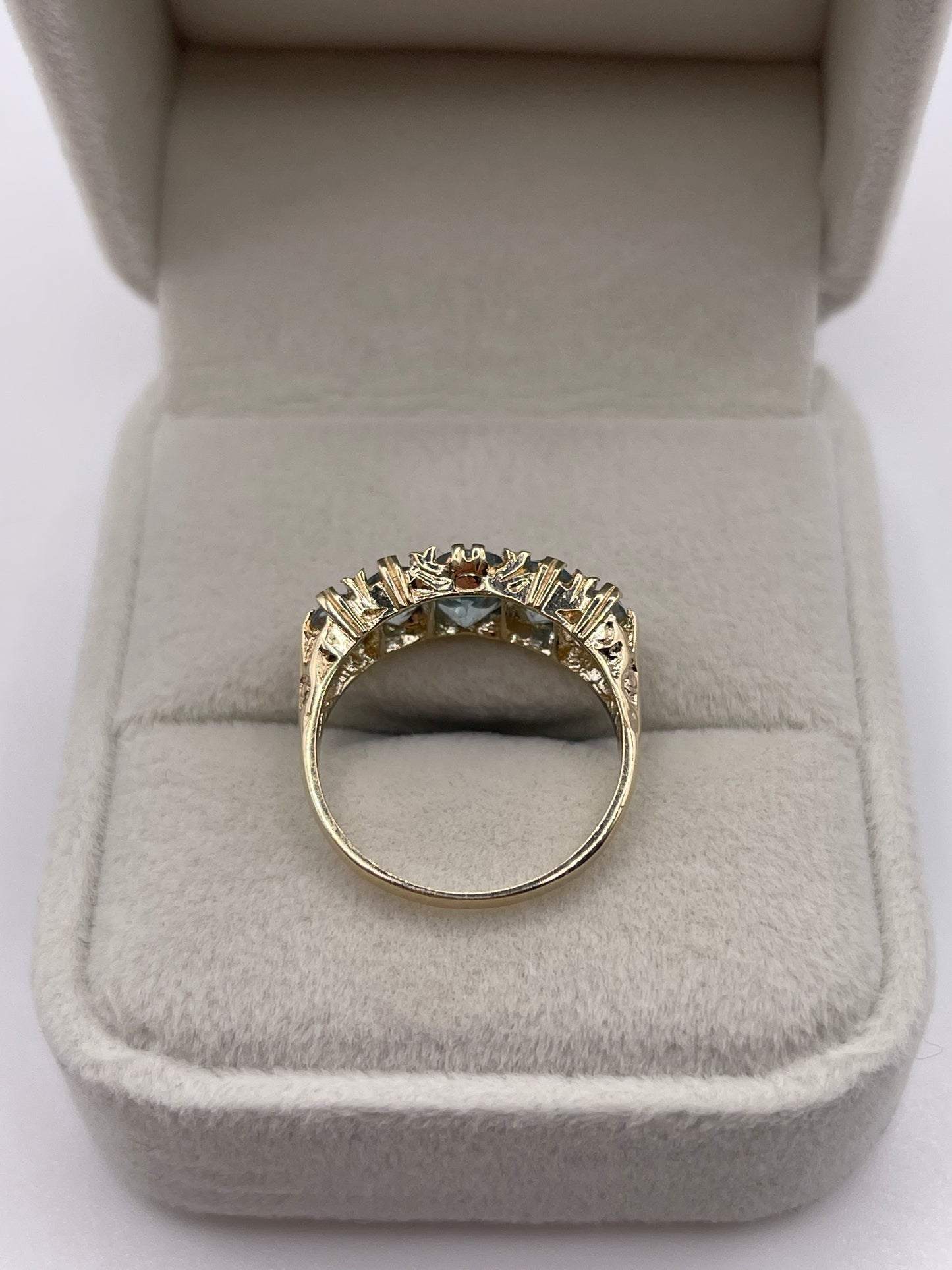 9ct gold blue topaz ring
