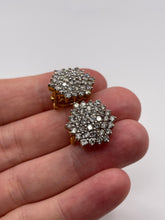 Load image into Gallery viewer, 18ct gold 2ct diamond cluster earrings
