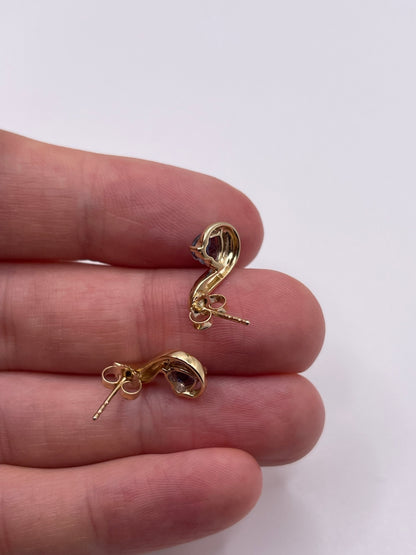 9ct gold tanzanite earrings