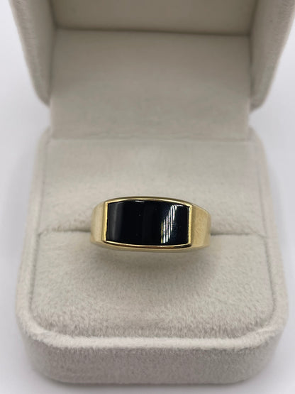 9ct gold onyx ring