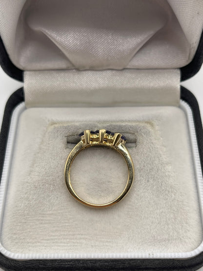 9ct gold iolite ring