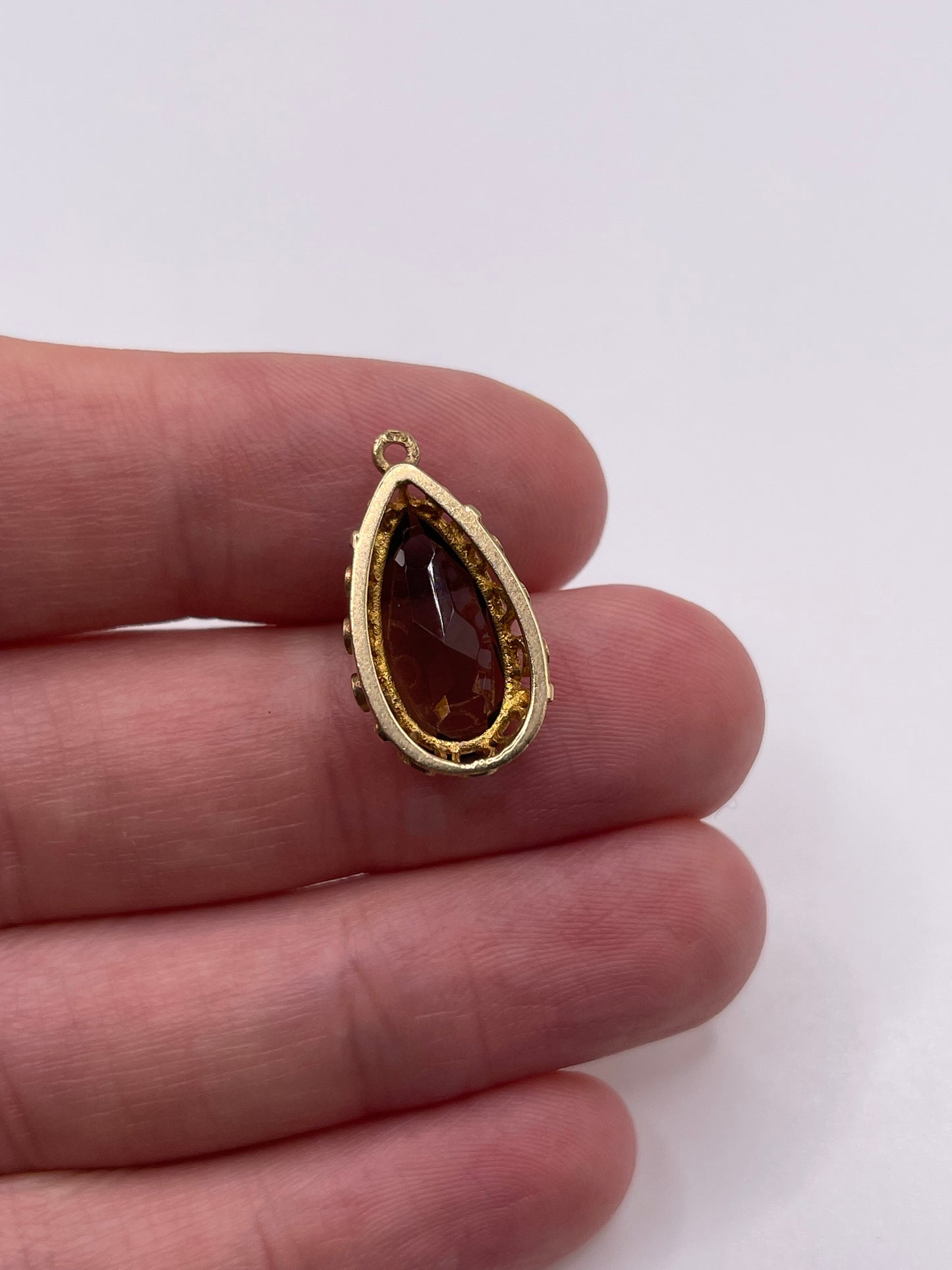9ct gold Smokey quartz pendant