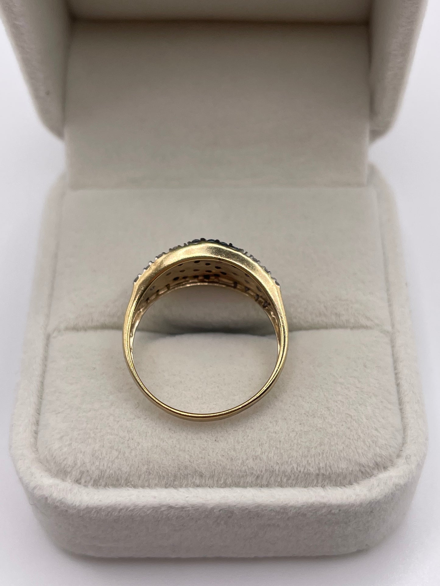 9ct gold diamond cluster ring