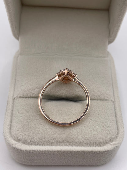 9ct rose gold tourmaline and zircon ring