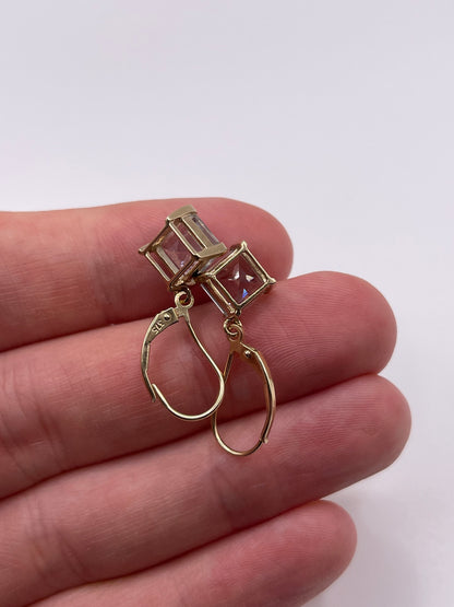 9ct gold aquamarine earrings
