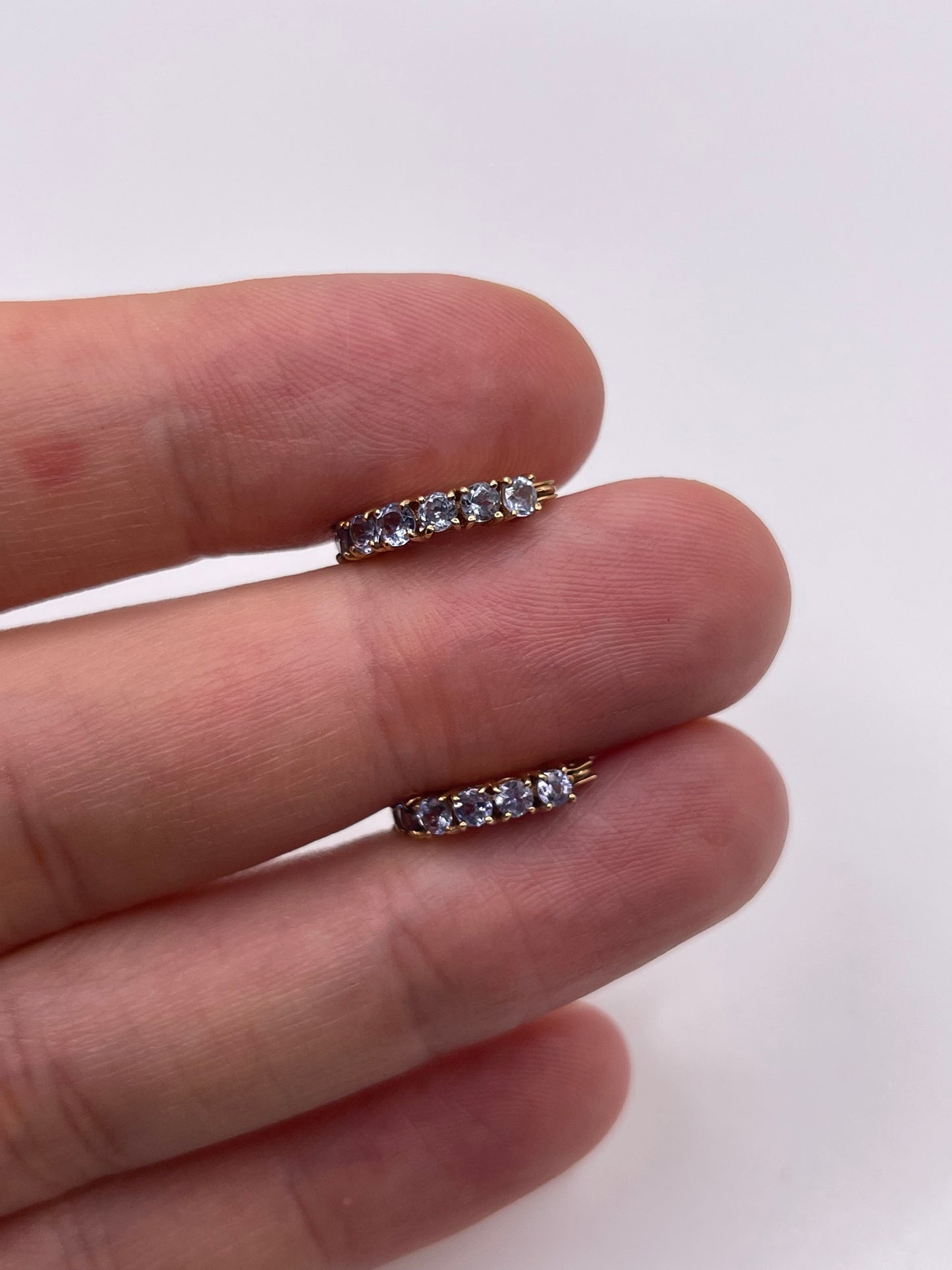 9ct gold tanzanite earrings