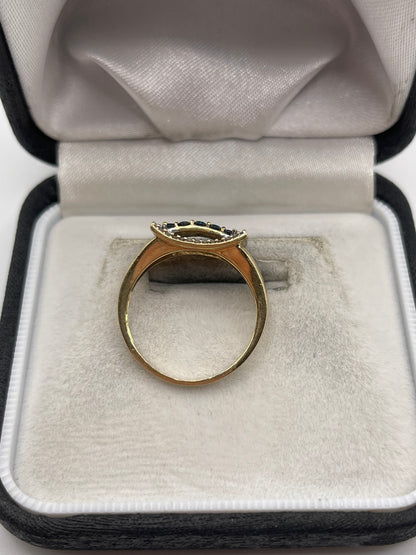 14ct gold diamond cluster ring